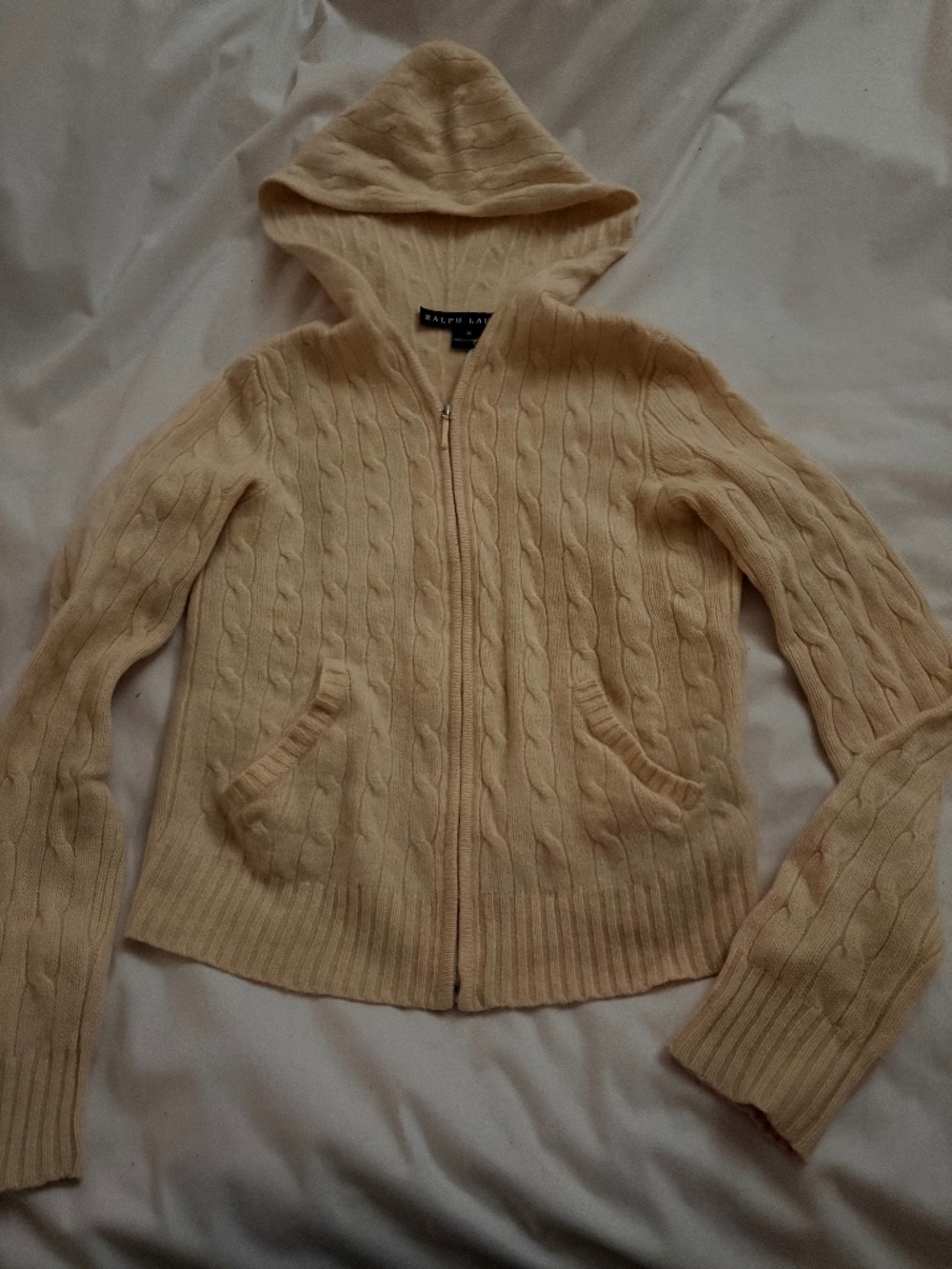 Ralph Lauren Collection Crème Cashmere Hoodie